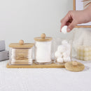 Conjunto de 3 Jarras Acrílicas com Tampas de Bambu