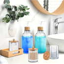 Conjunto de 5 Potes Acrílicos com Tampa de Madeira