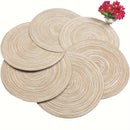 Conjunto de 12 Placemats Redondos Trançados