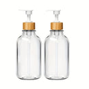 Conjunto de 5 Potes Acrílicos com Tampa de Madeira