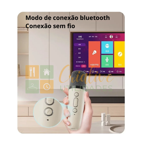 Karaokê Portátil Bluetooth