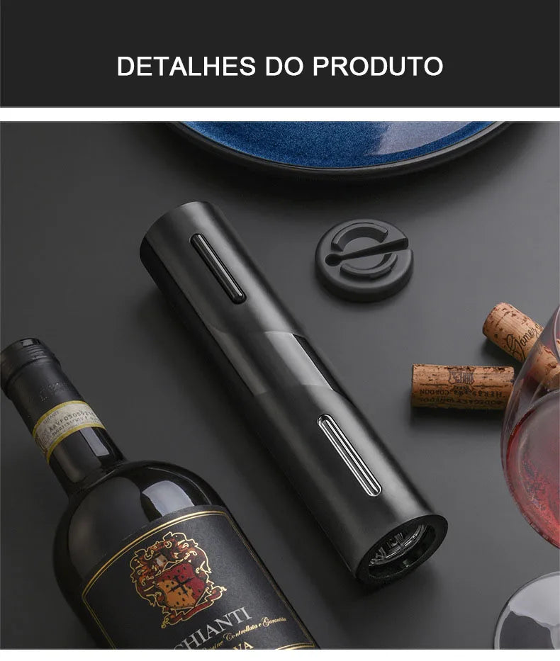 Abridor de garrafas de vinho elétrico