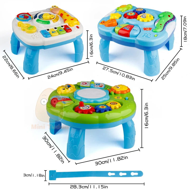 Mesa Musical Educativa para Bebês com Luzes e Sons
