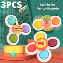 Conjunto de 3 Brinquedos Giratórios com Ventosa