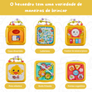 Cubo de Atividades Montessori com Música e Blocos Educativos