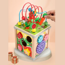 Caixa de Tesouros Multifuncional de Madeira Montessori