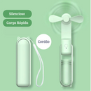 Ventilador Portátil Mini Dobrável - Recarregável via USB com Função Power Bank