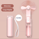 Ventilador Portátil Mini Dobrável - Recarregável via USB com Função Power Bank