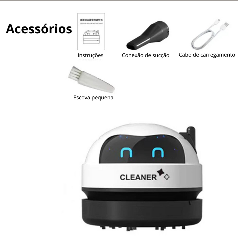Mini Aspirador de Pó Portátil para Mesa