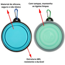 Tigela Dobrável de Silicone para Alimentos e Água