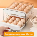 Caixa de Ovos com Gaveta Dupla - Armazena 32 Ovos