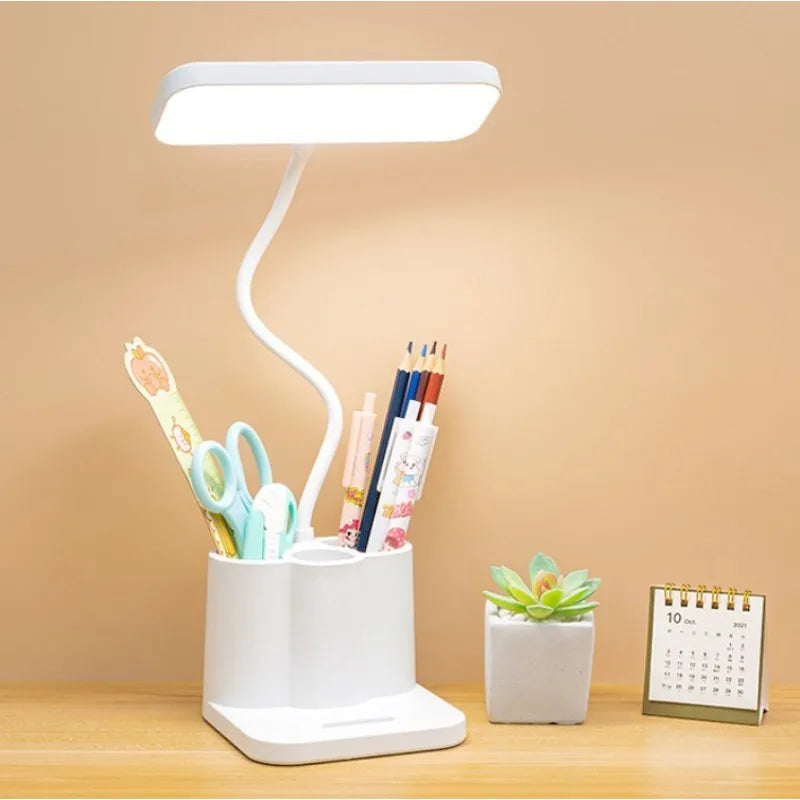 Luminária de Mesa LED com Carregamento USB e Controle de Toque
