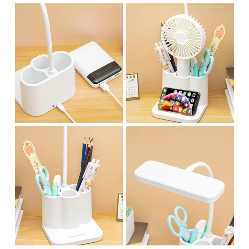 Luminária de Mesa LED com Carregamento USB e Controle de Toque