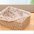 Conjunto de 3 Cestos de Vime com Forro Removível