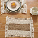 Conjunto de 4 Placemats Boho Macramê