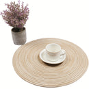 Conjunto de 12 Placemats Redondos Trançados