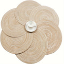 Conjunto de 12 Placemats Redondos Trançados